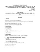 SHAWBURY PARISH COUNCIL -agenda September 2024